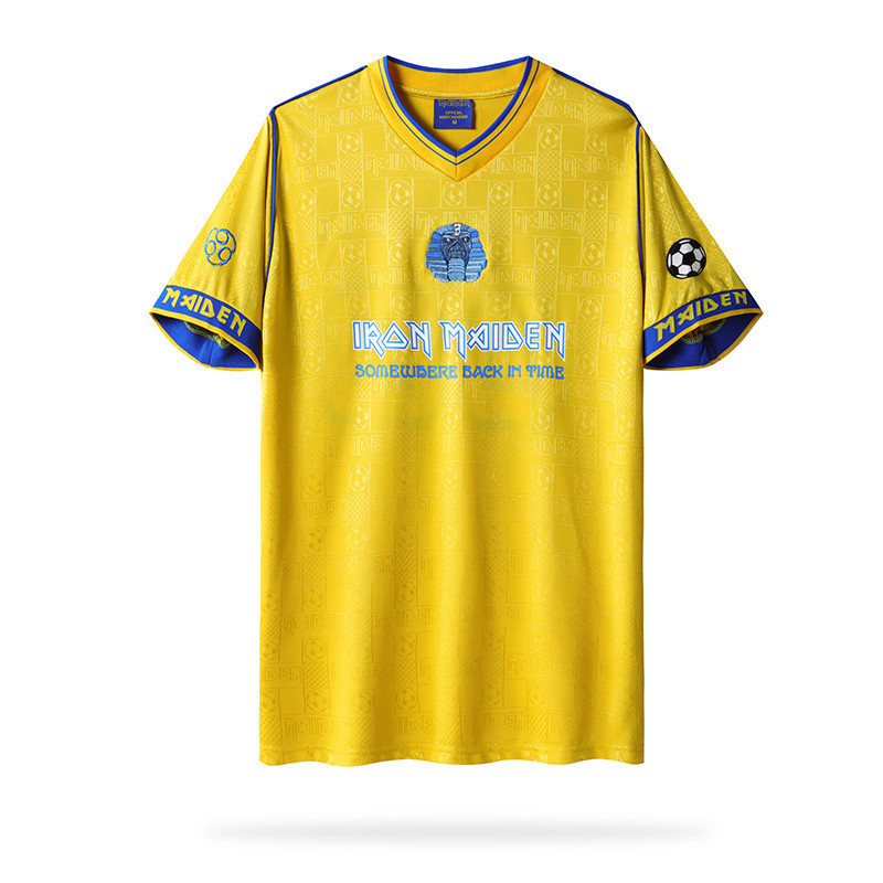 Iron Maiden 2008 Men Retro Jersey – Yellow