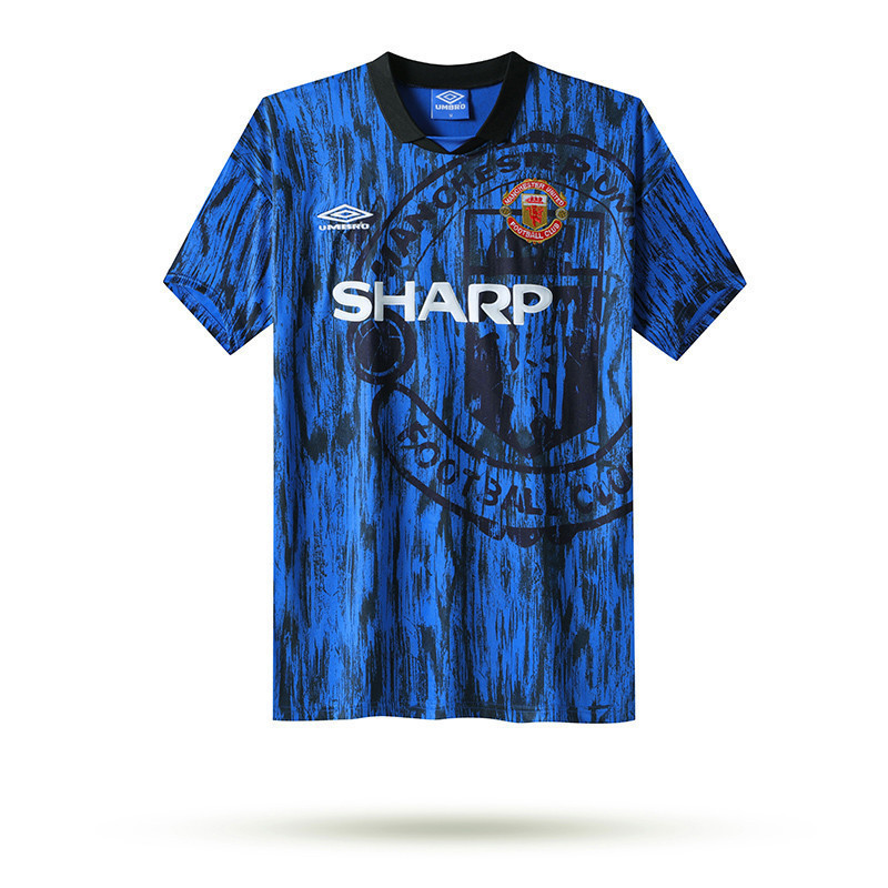 Manchester United 1992-1993 Away Men Retro Jersey – Blue
