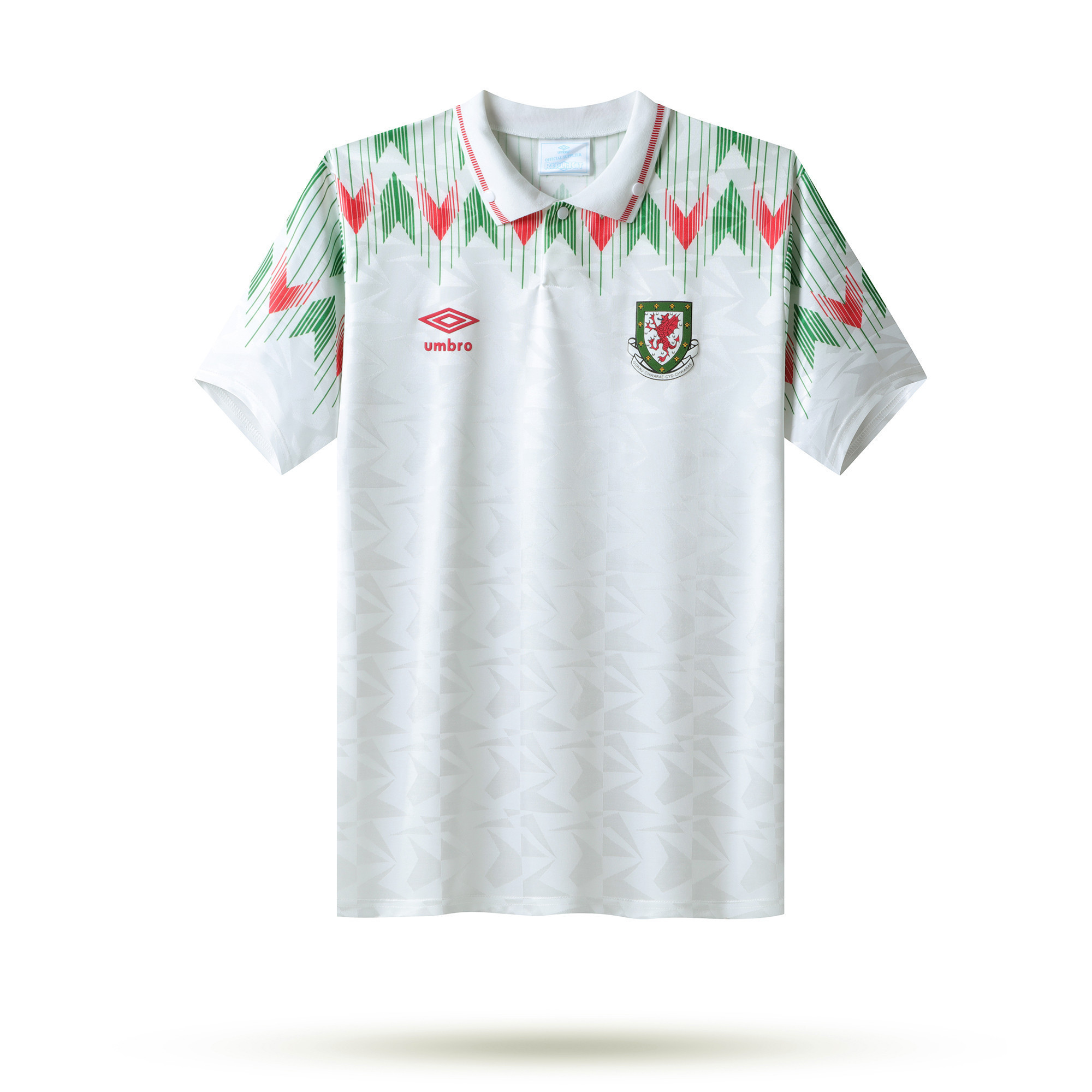 Wales 1990-92 Men Away Retro Jersey – White