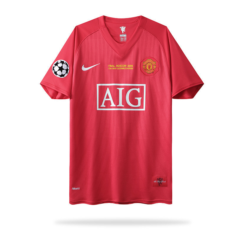 Manchester United 2008 Euro Final Men Home Retro Jersey – Red