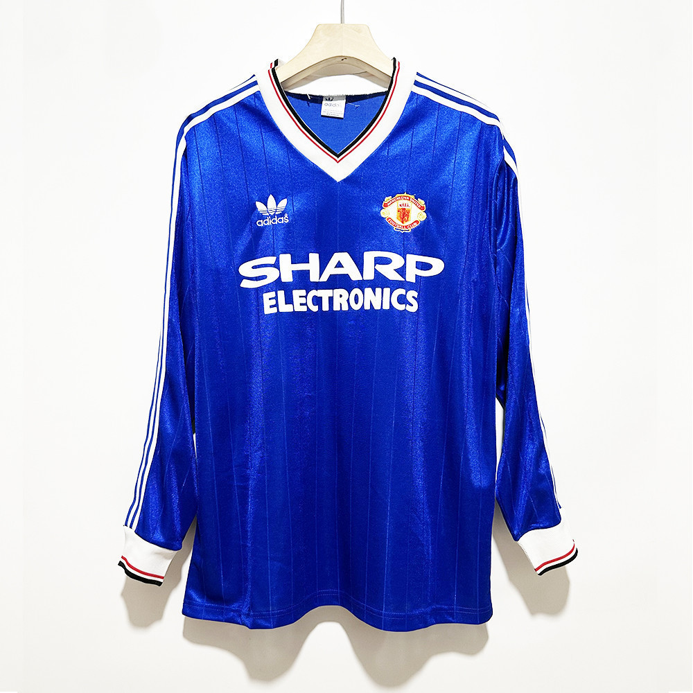Manchester United 1982-83 Third Men Retro Jersey – Long Sleeve, Blue