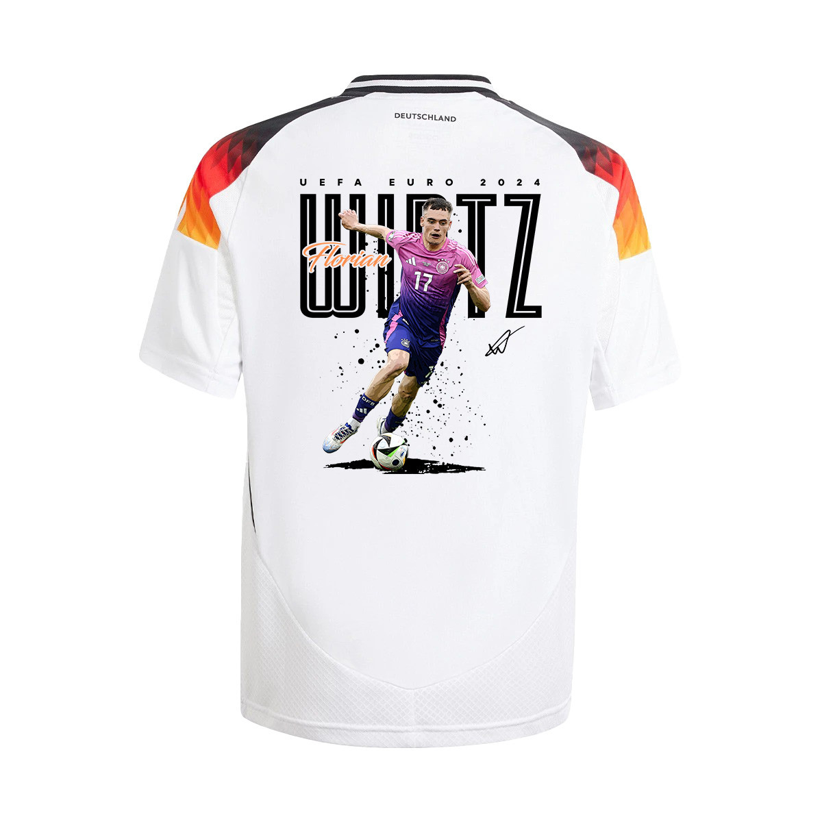 Florian Wirtz 17 Pacey Player Of Germany 2024/25 YOUTH Jersey – UEFA Foundation Patch