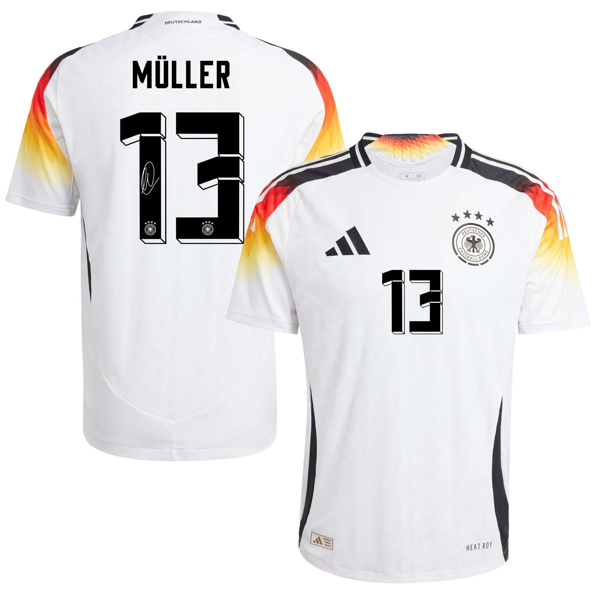 Thomas Mller 13 Signed Germany National Team 2024/25 Home Jersey Autographed – Men