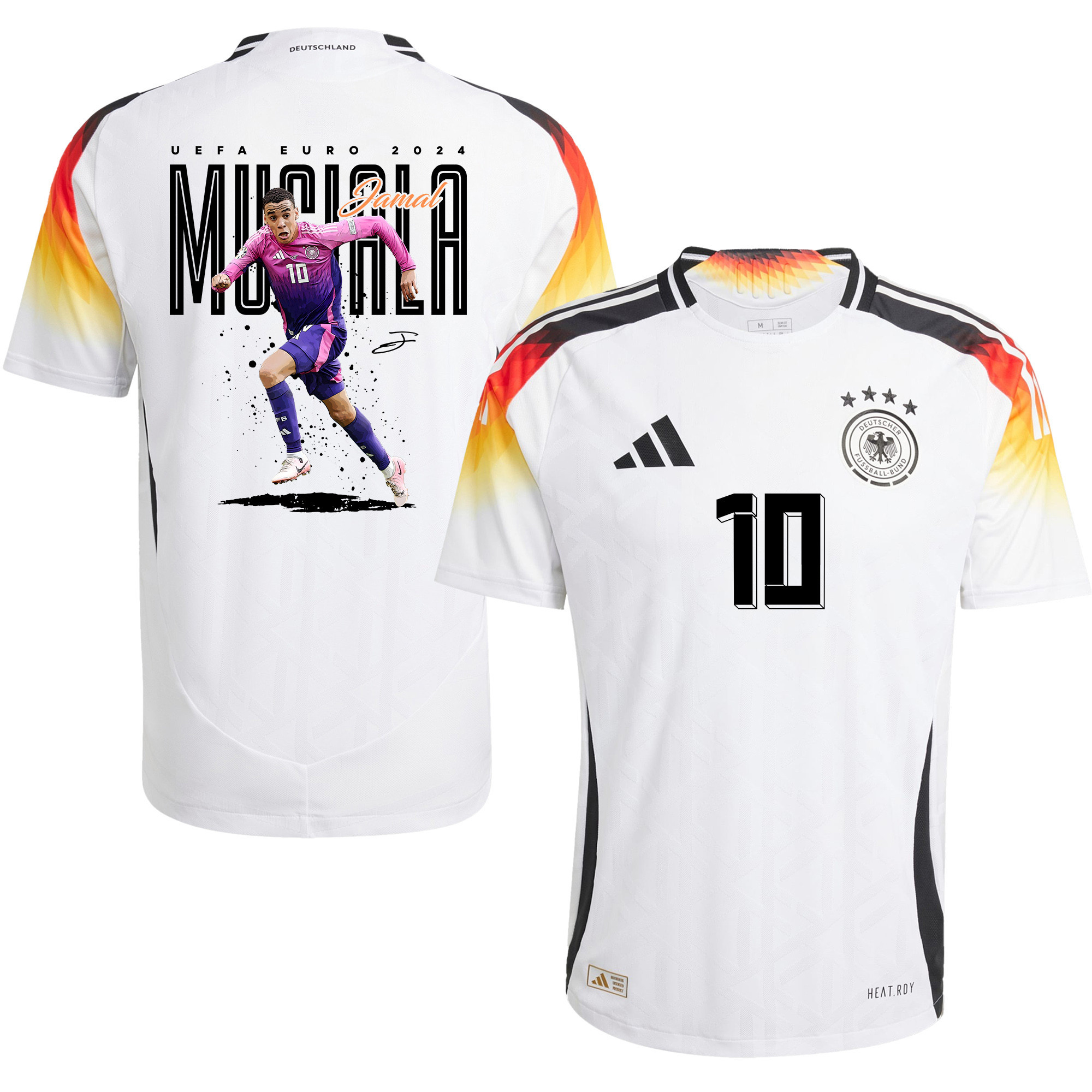 Jamal Musiala 10 The Best Attacking Player Germany 2024/25 Home Jersey – Men, White