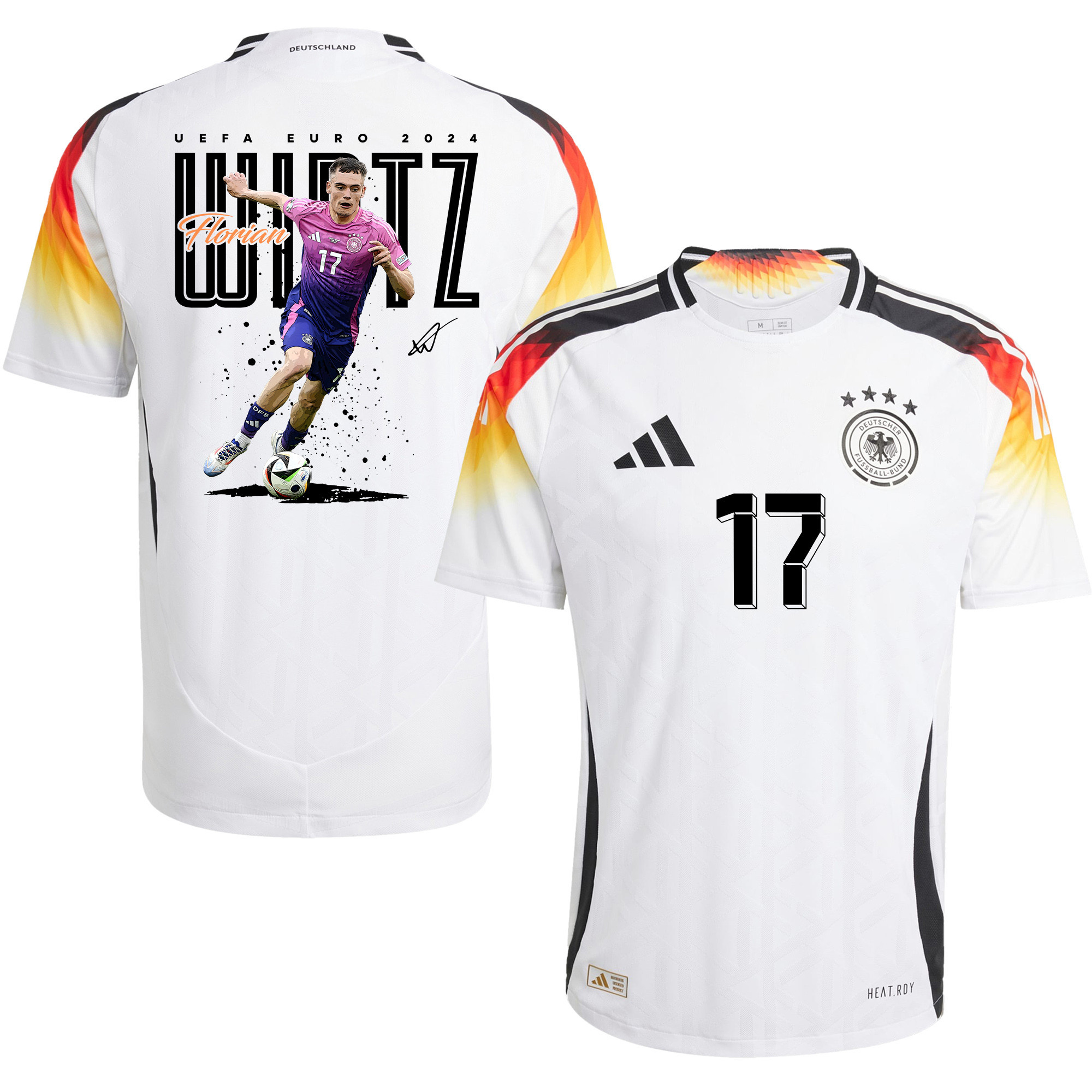 Florian Wirtz 17 Pacey Player Of Germany 2024/25 Home Jersey – Men, White