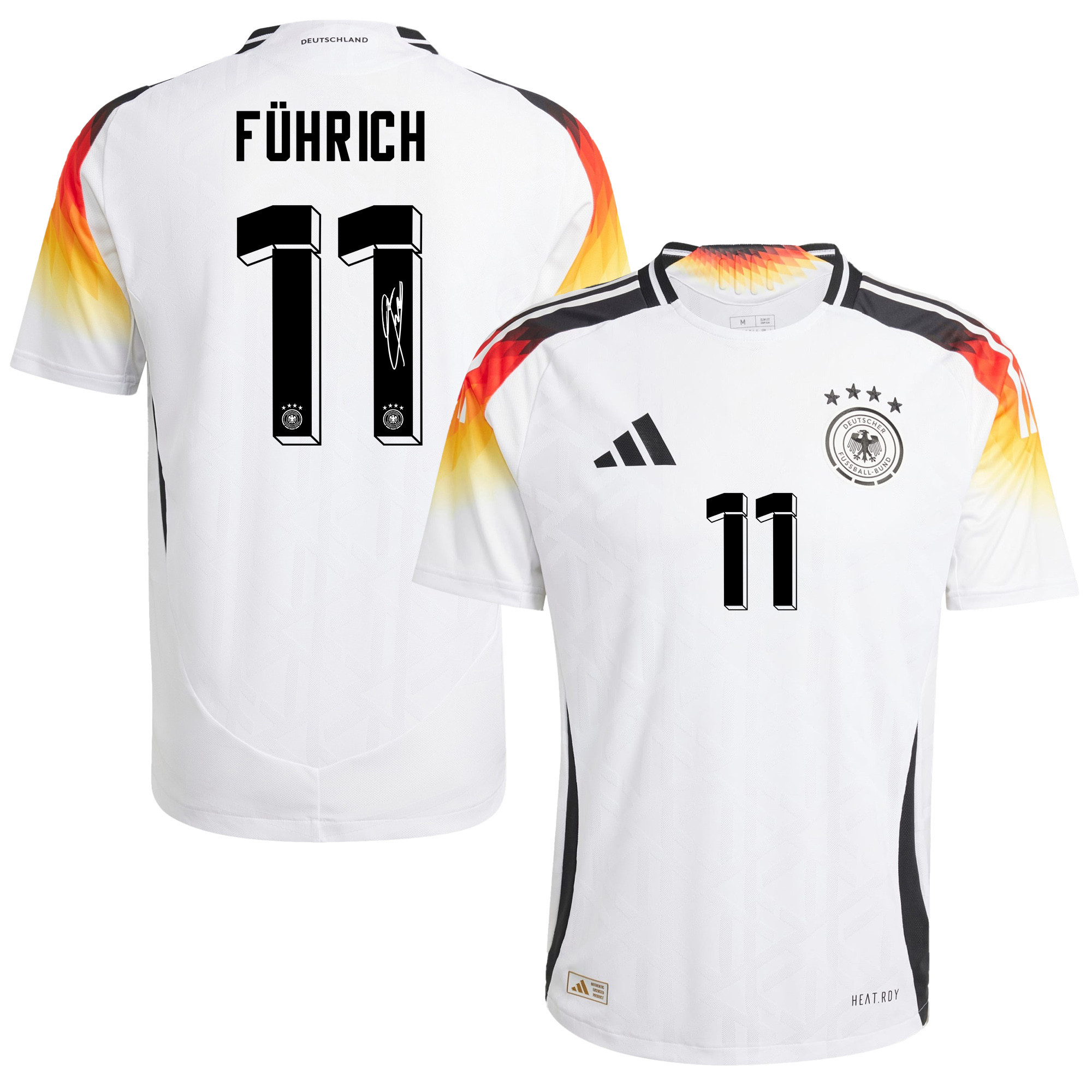 Chris Fhrich 11 Signed Germany National Team 2024/25 Home Jersey Autographed – Men