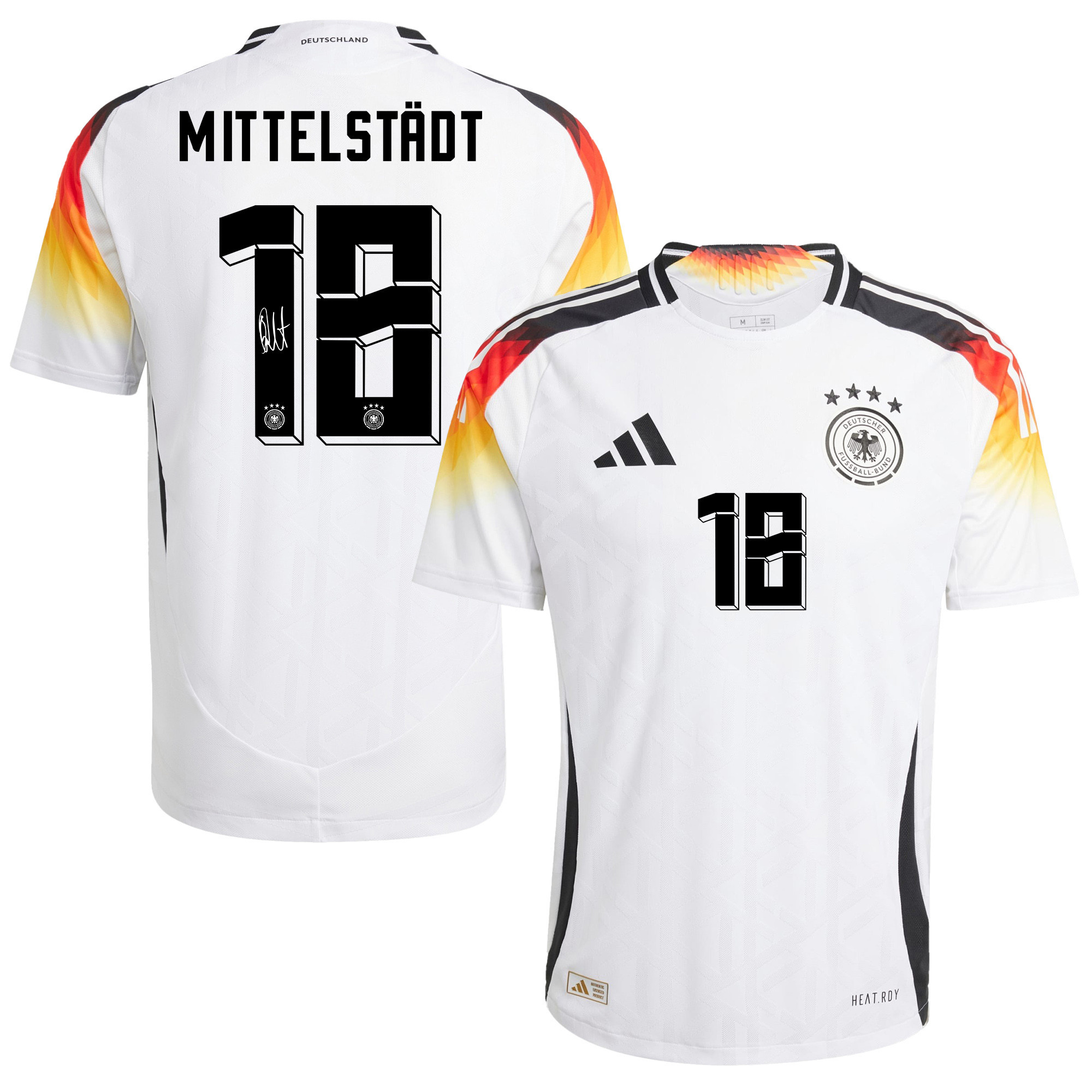 Maximilian Mittelstdt 18 Signed Germany National Team 2024/25 Home Jersey Autographed – Men