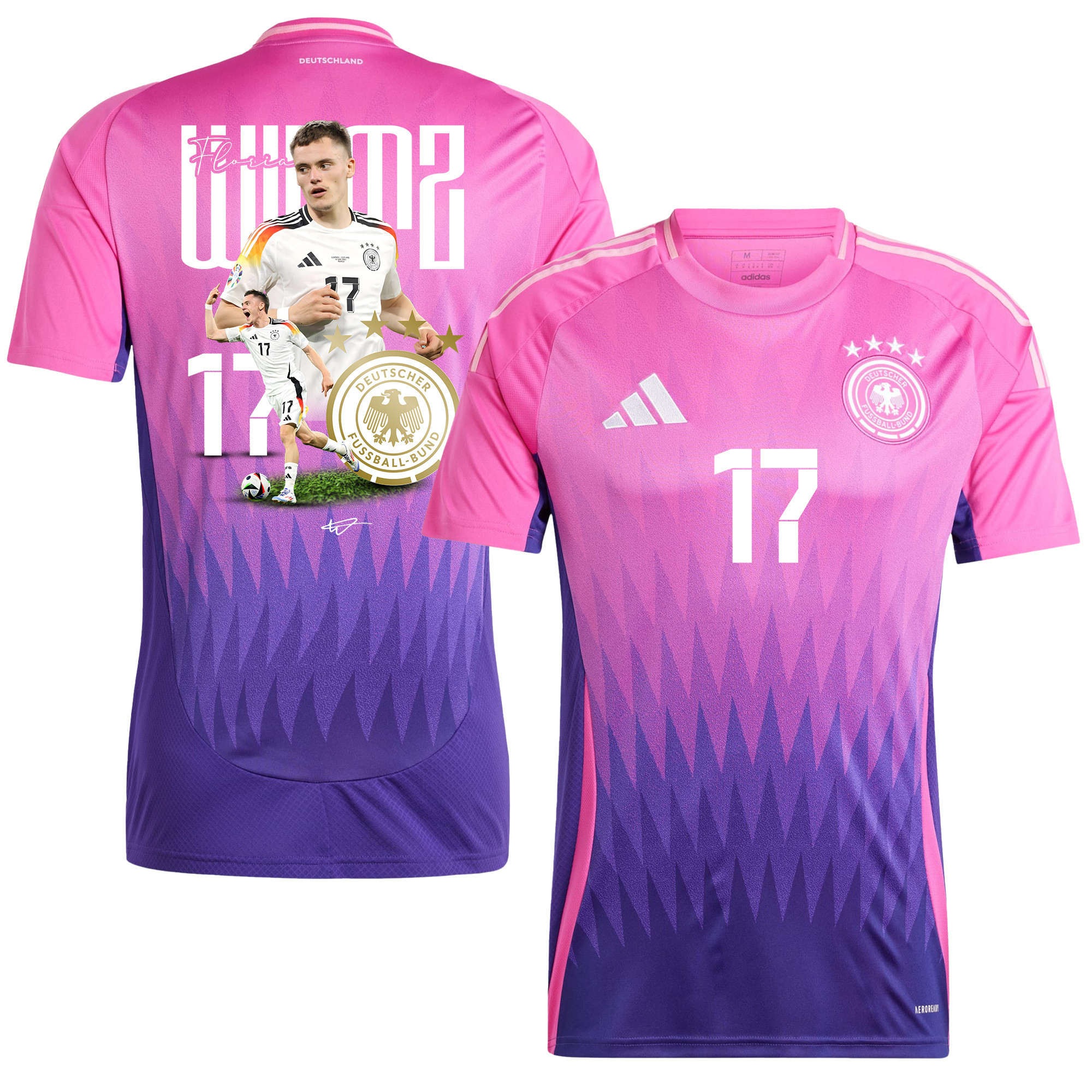 Florian Wirtz 17 The Best Attacking Player Germany 2024/25 Away Jersey – Men