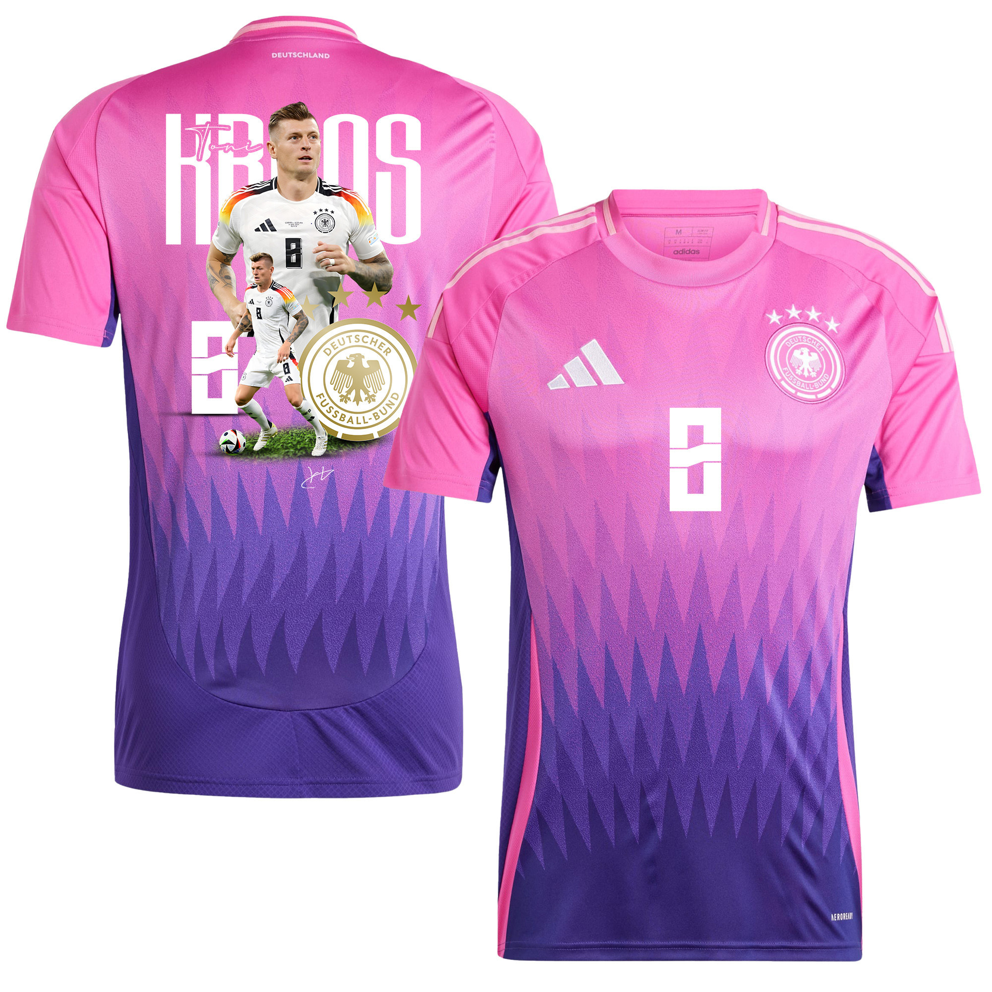 Toni Kroos 8 Euro 2024 Football Superstar Germany 2024/25 Away Jersey – Men