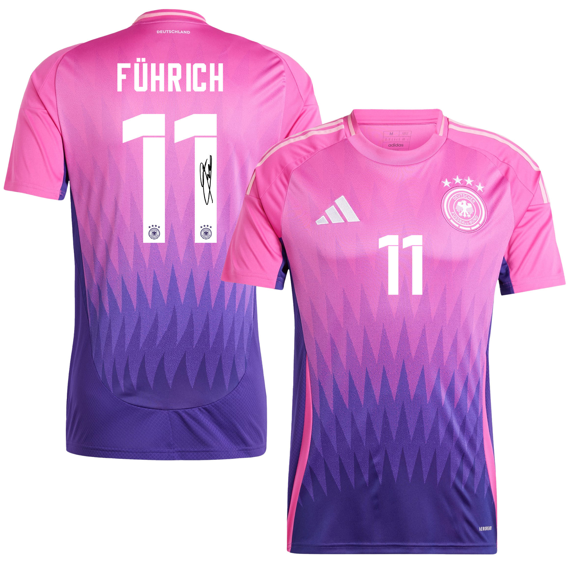 Chris Fhrich 11 Signed Germany National Team 2024/25 Away Jersey Autographed – Men