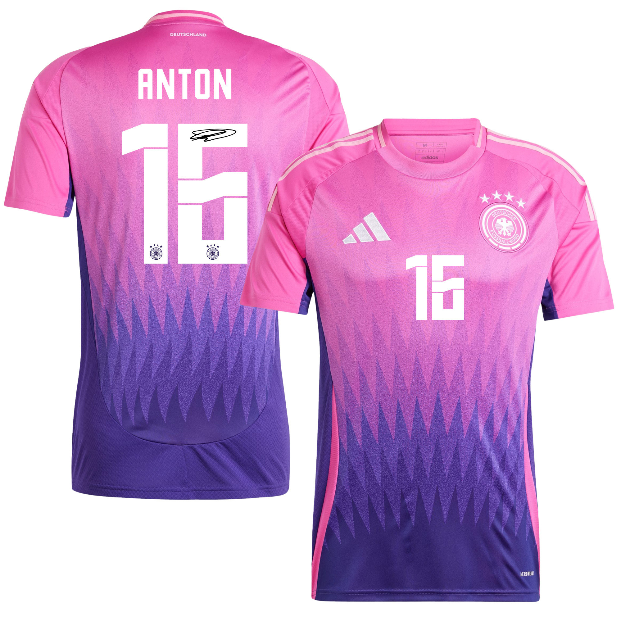 Waldemar Anton 16 Signed Germany National Team 2024/25 Away Jersey Autographed – Men