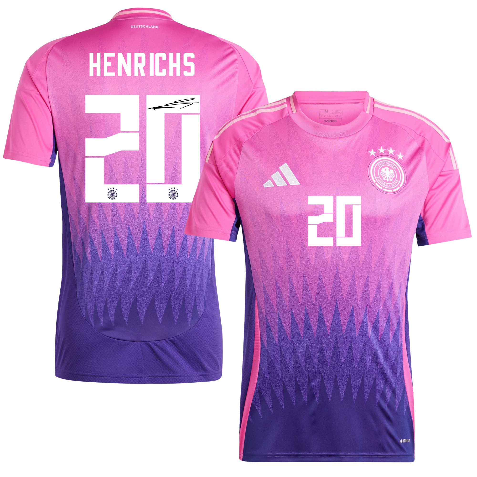 Benjamin Henrichs 20 Signed Germany National Team 2024/25 Away Jersey Autographed – Men