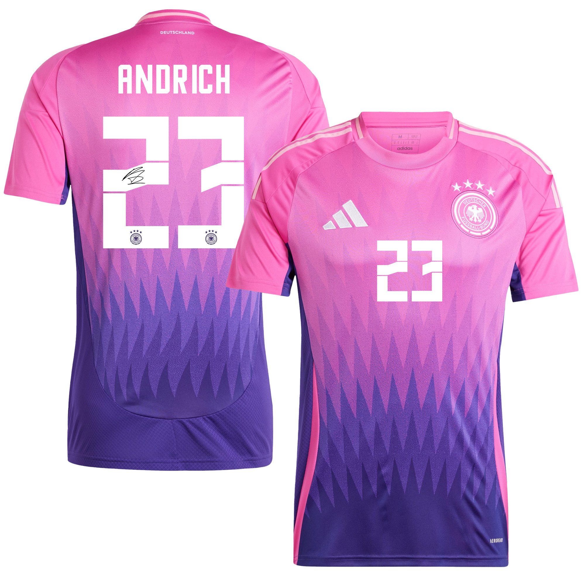 Robert Andrich 23 Signed Germany National Team 2024/25 Away Jersey Autographed – Men