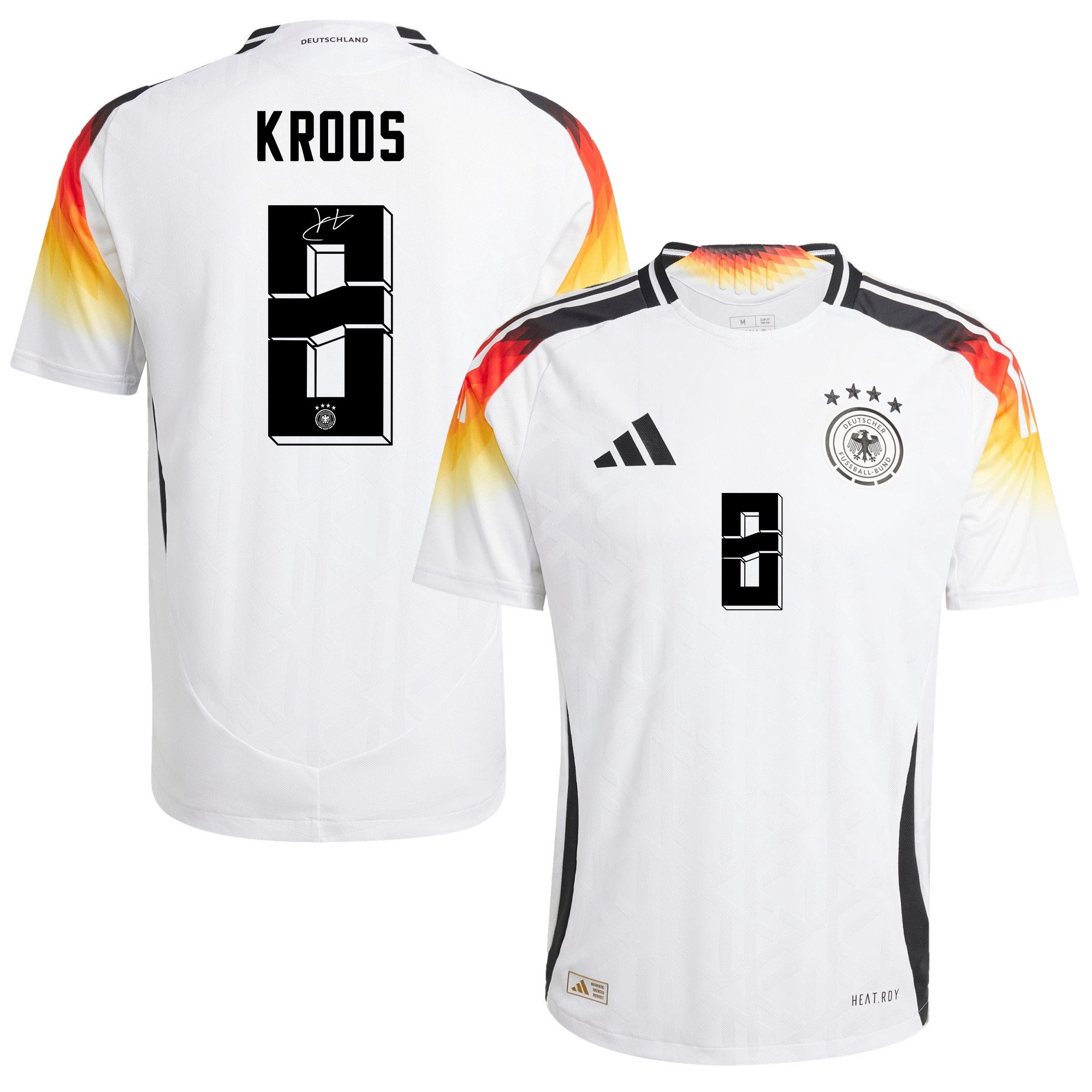 Toni Kroos 8 Signed Germany National Team 2024/25 Home Jersey Autographed – Men
