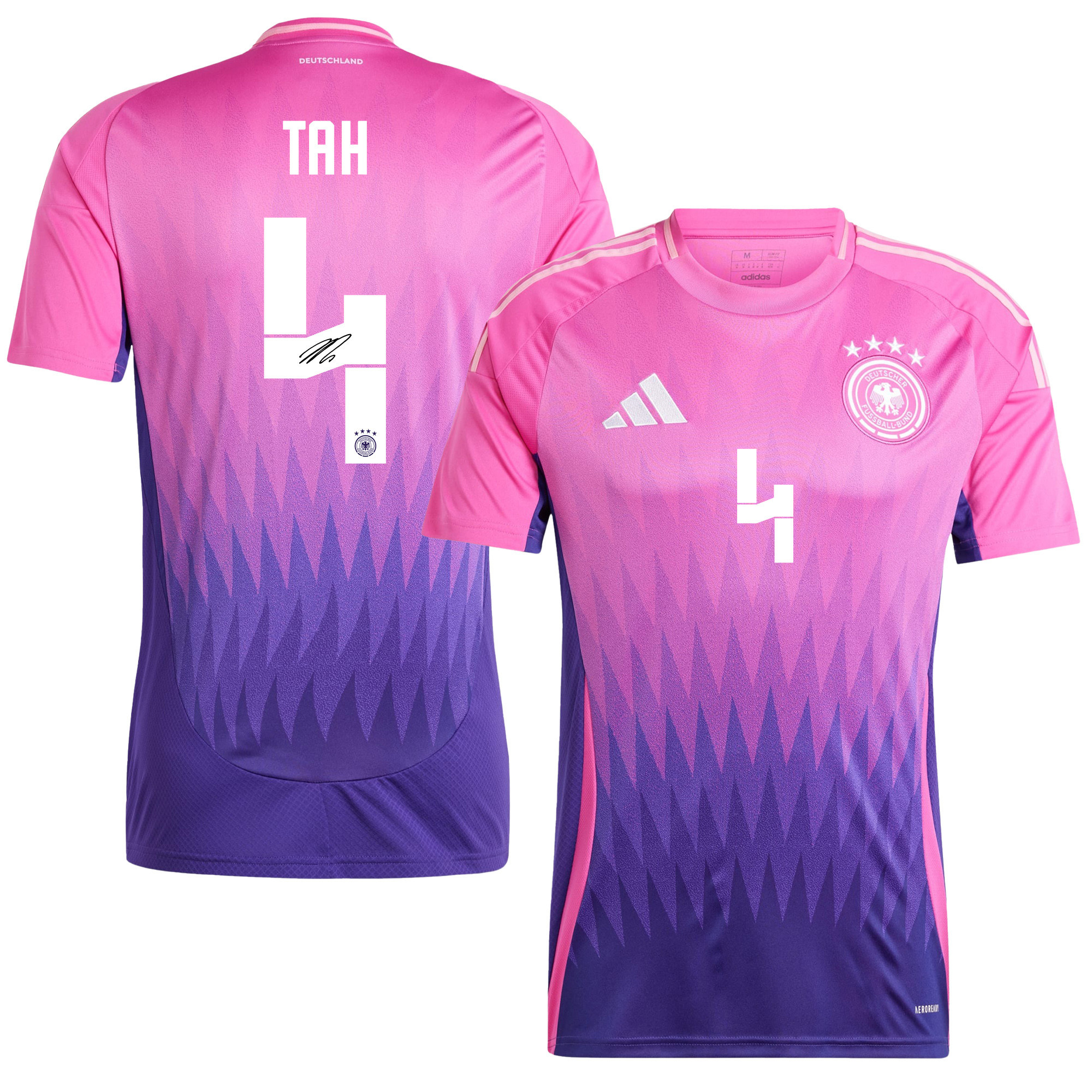 Jonathan Tah 4 Signed Germany National Team 2024/25 Away Jersey Autographed – Men