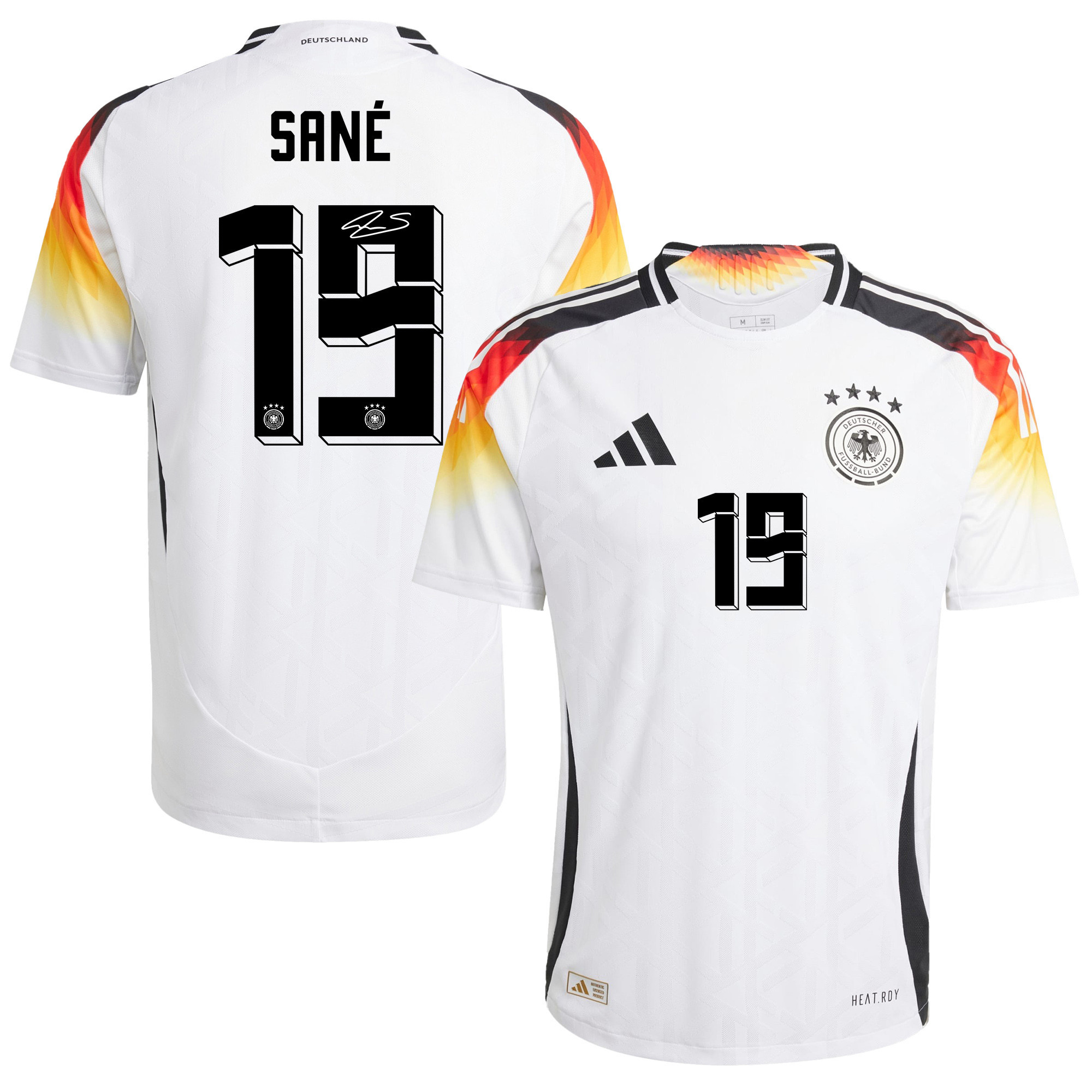 Leroy San 19 Signed Germany National Team 2024/25 Home Jersey Autographed – Men