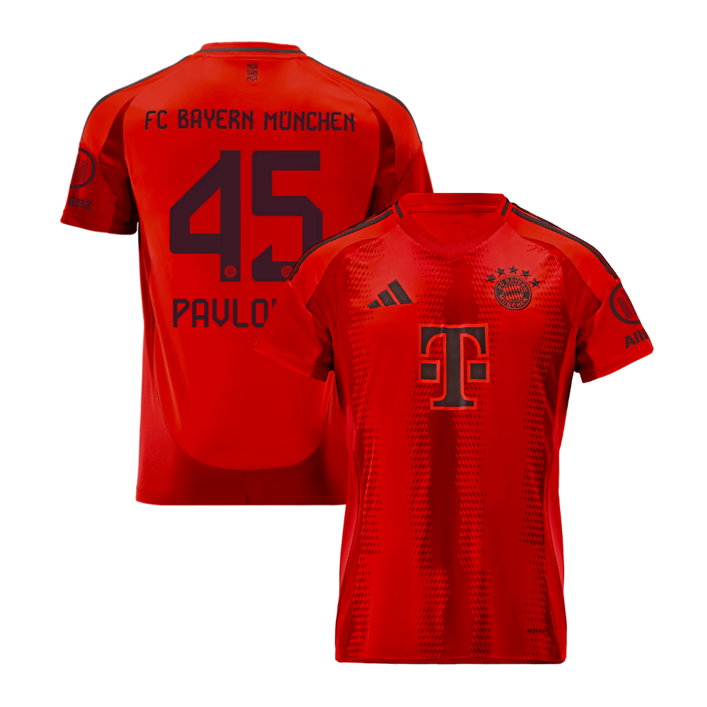 Aleksandar Pavlovic 45 Bayern Munich 2024/25 Home YOUTH Jersey – Red