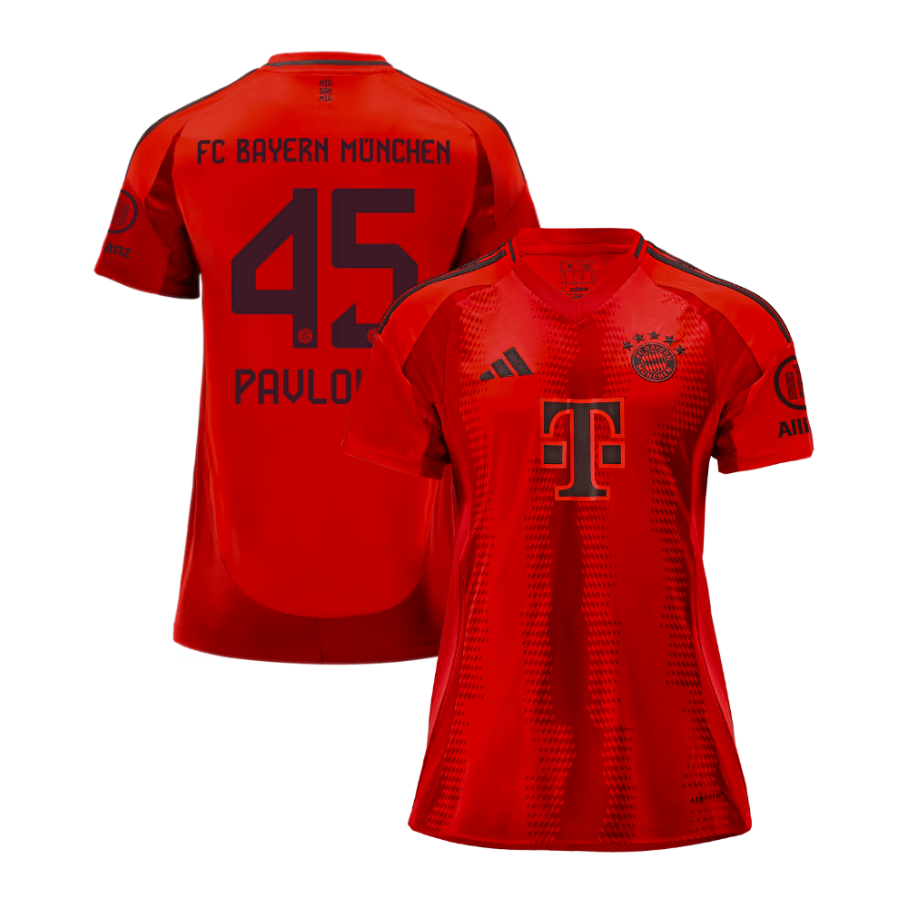 Aleksandar Pavlovic 45 Bayern Munich 2024/25 Home Women Jersey – Red