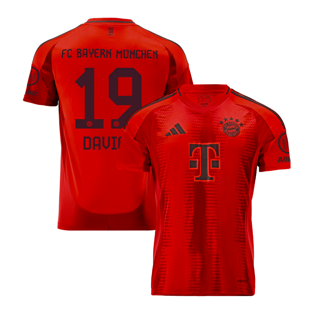 Alphonso Davies 19 Bayern Munich 2024/25 Home Men Jersey – Red