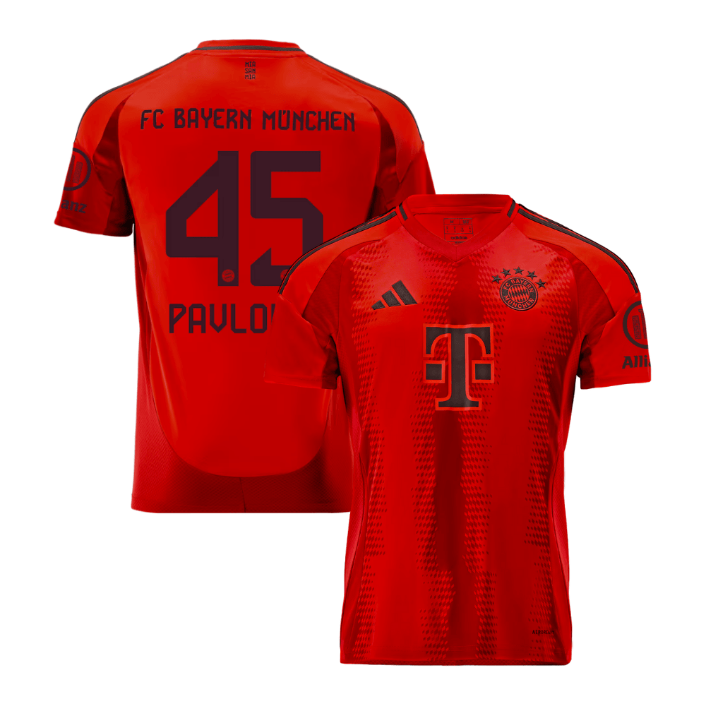 Aleksandar Pavlovic 45 Bayern Munich 2024/25 Home Men Jersey – Red