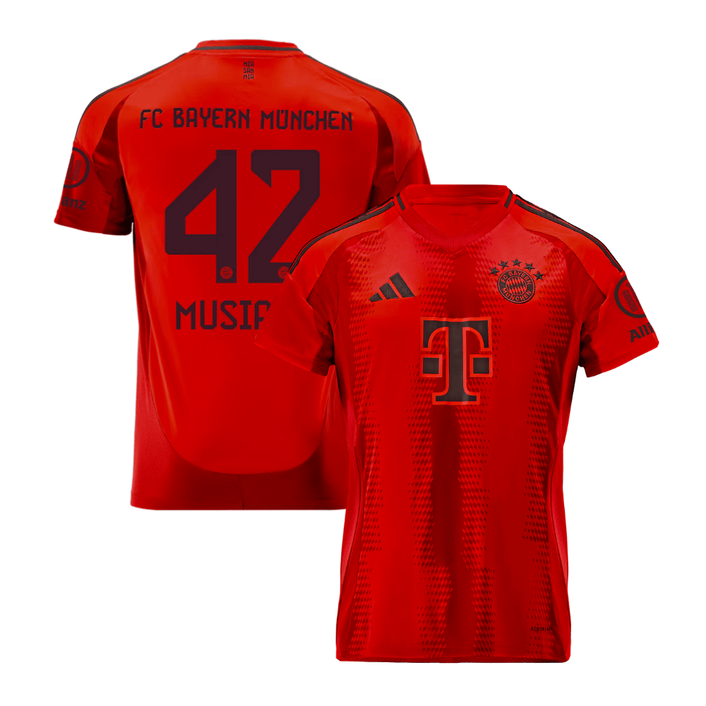 Jamal Musiala 42 Bayern Munich 2024/25 Home YOUTH Jersey – Red