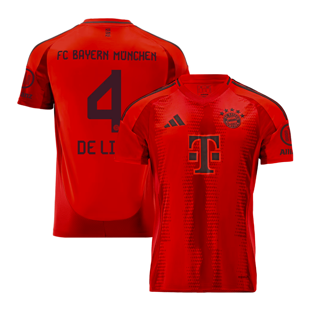 Matthijs de Ligt 4 Bayern Munich 2024/25 Home Men Jersey – Red