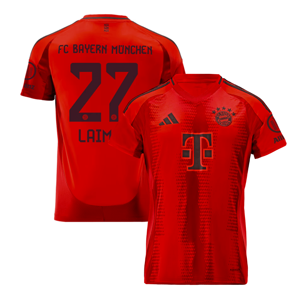 Konrad Laimer 27 Bayern Munich 2024/25 Home YOUTH Jersey – Red