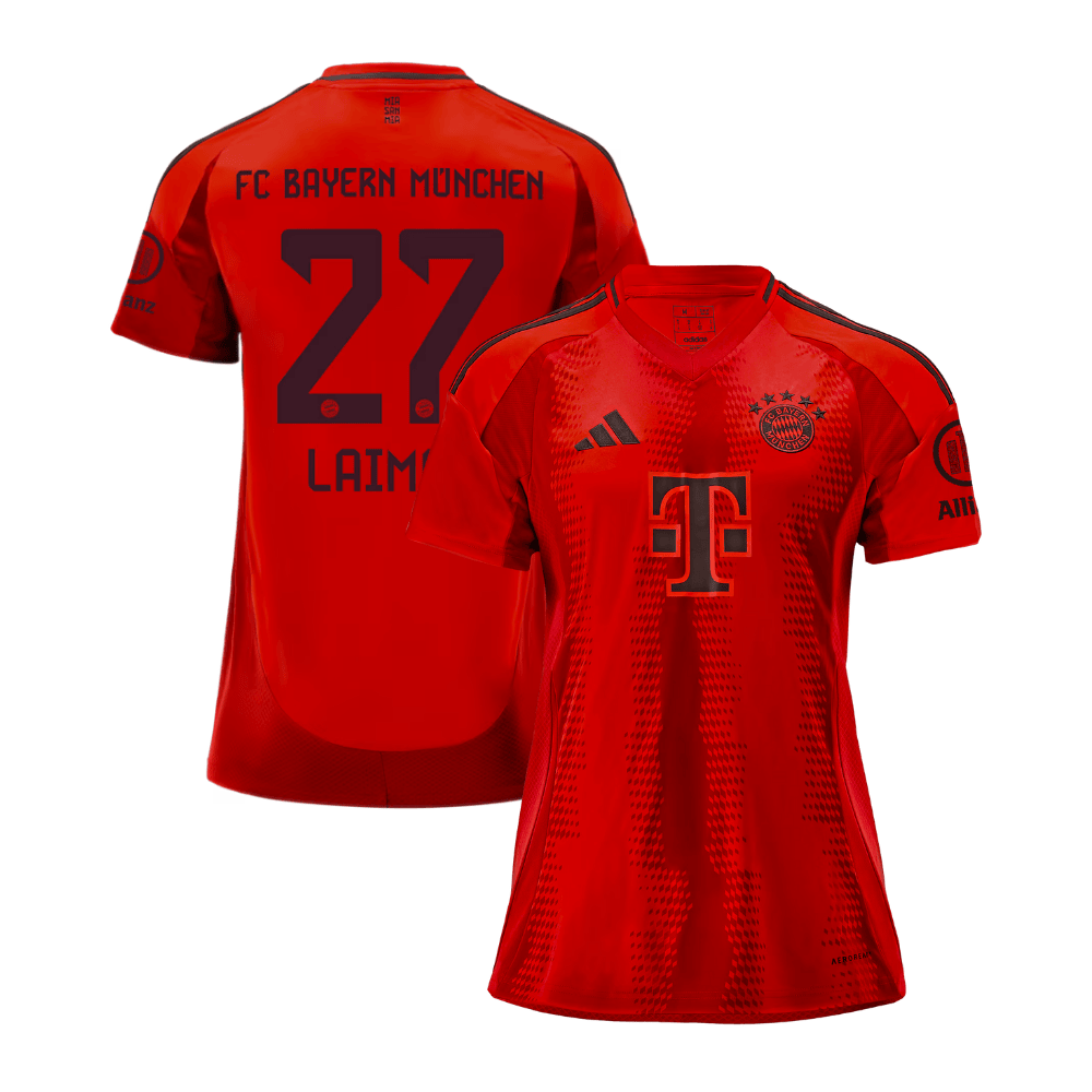 Konrad Laimer 27 Bayern Munich 2024/25 Home Women Jersey – Red