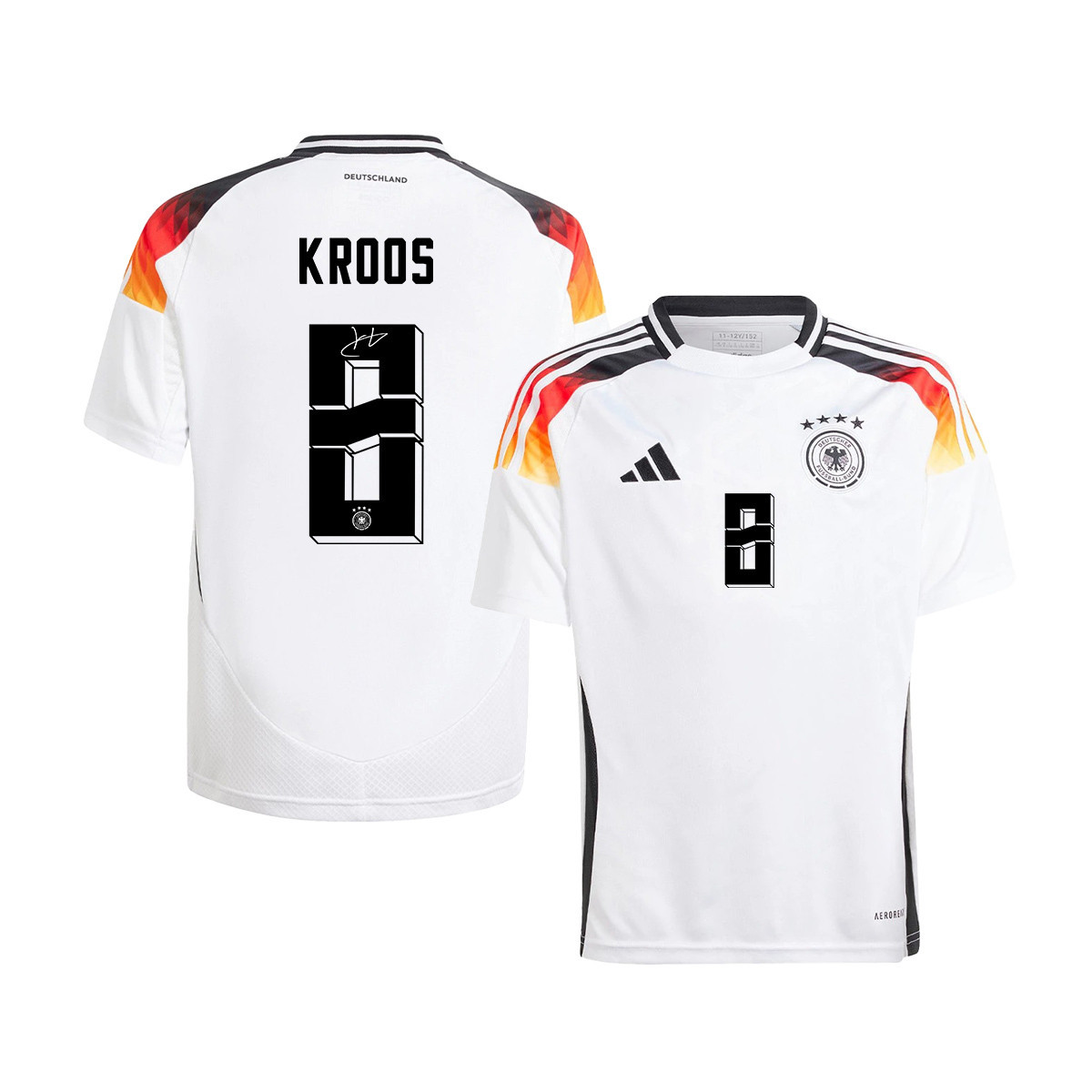 Toni Kroos 8 Signed Germany National Team 2024/25 YOUTH Jersey Autographed – Home