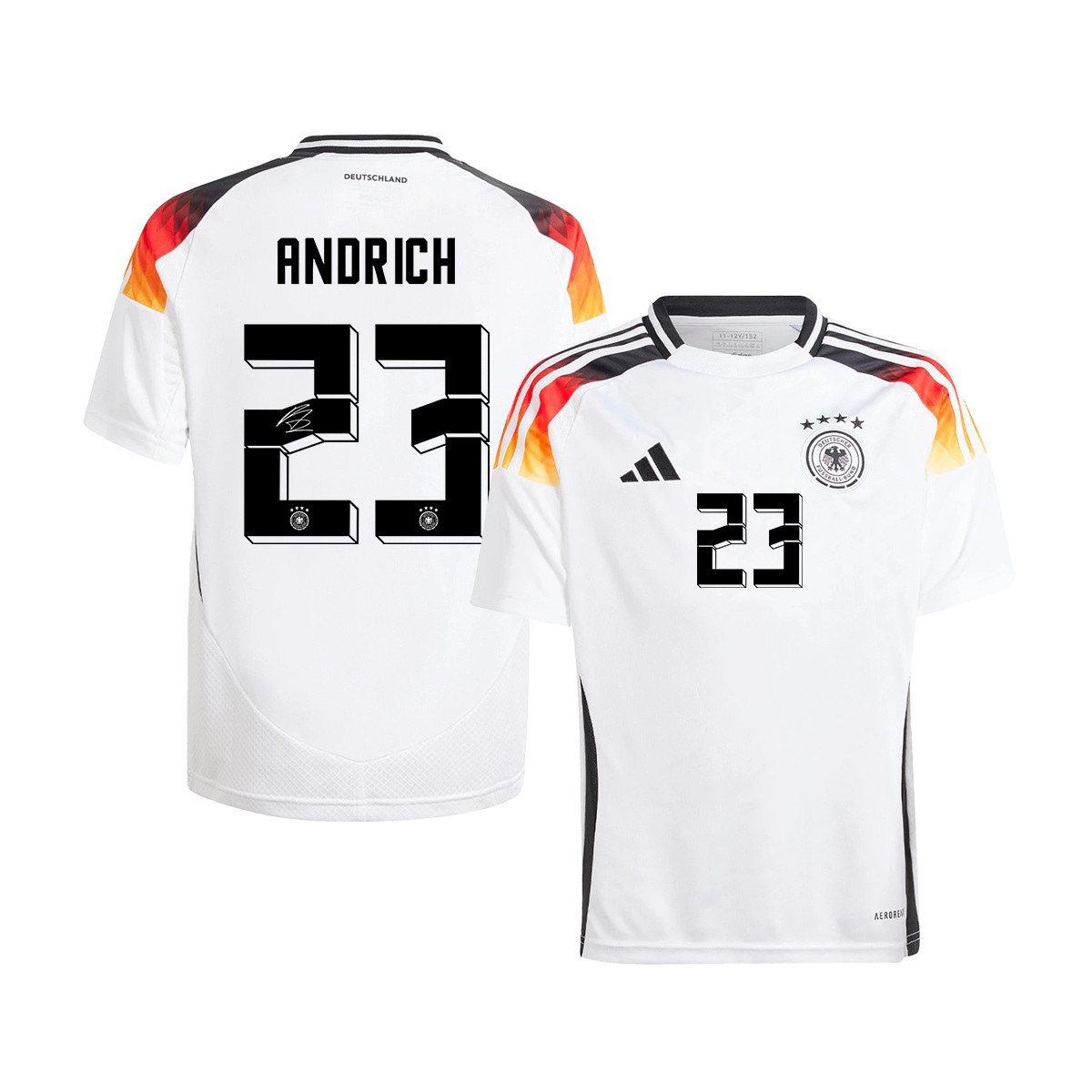 Robert Andrich 23 Signed Germany National Team 2024/25 YOUTH Jersey Autographed – Home