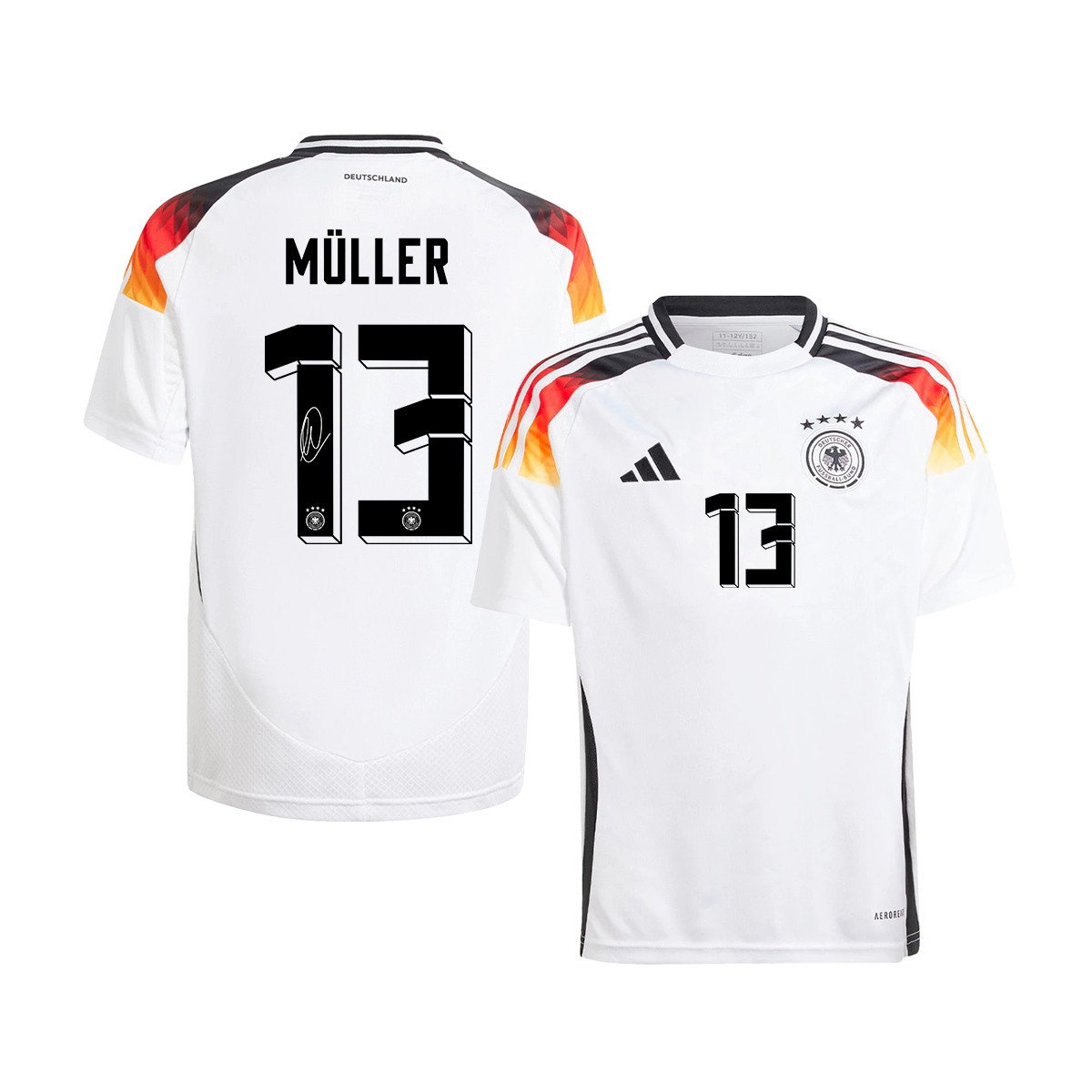 Thomas Mller 13 Signed Germany National Team 2024/25 YOUTH Jersey Autographed – Home