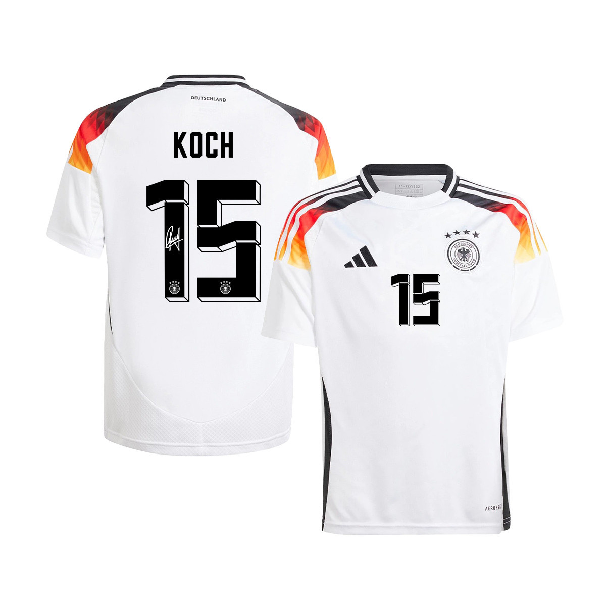 Robin Koch 15 Signed Germany National Team 2024/25 YOUTH Jersey Autographed – Home