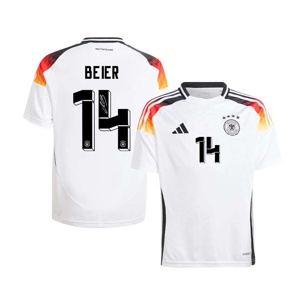 Maximilian Beier 14 Signed Germany National Team 2024/25 YOUTH Jersey Autographed – Home