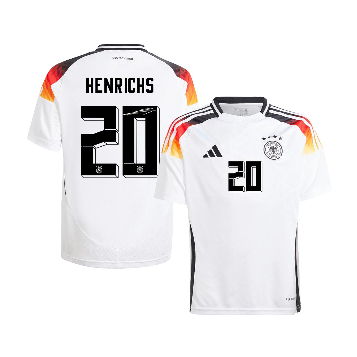 Benjamin Henrichs 20 Signed Germany National Team 2024/25 YOUTH Jersey Autographed – Home