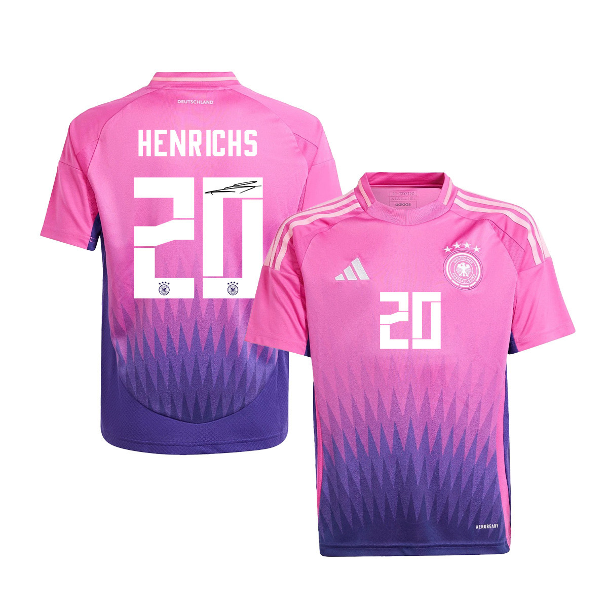 Benjamin Henrichs 20 Signed Germany National Team 2024/25 YOUTH Jersey Autographed – Away