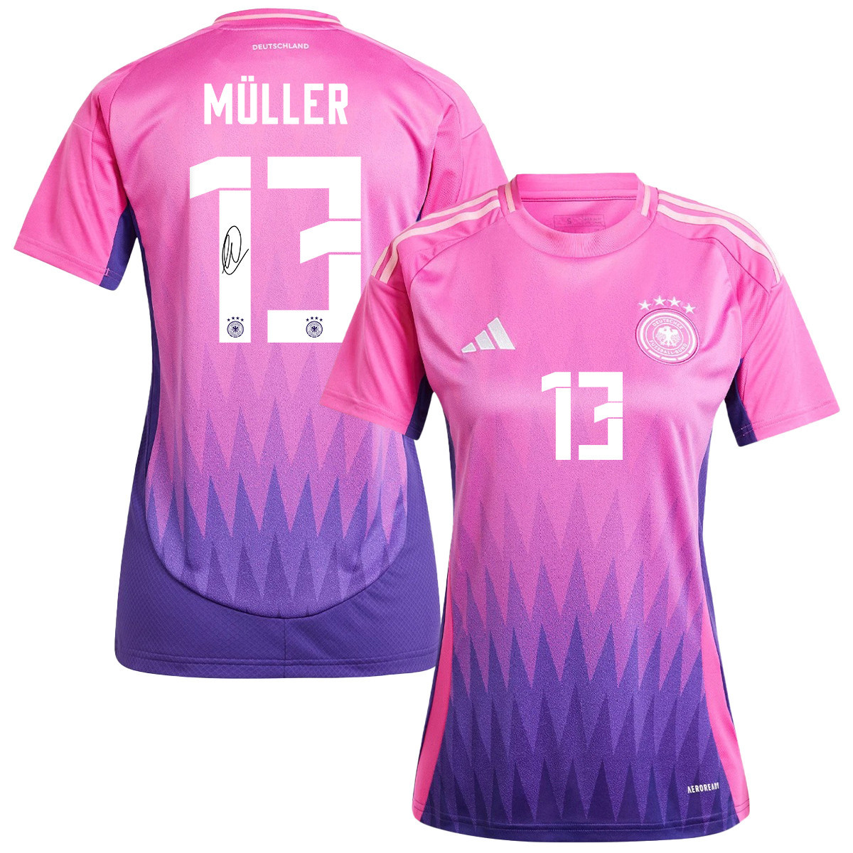 Thomas Mller 13 Signed Germany National Team 2024/25 Away Jersey Autographed – Women