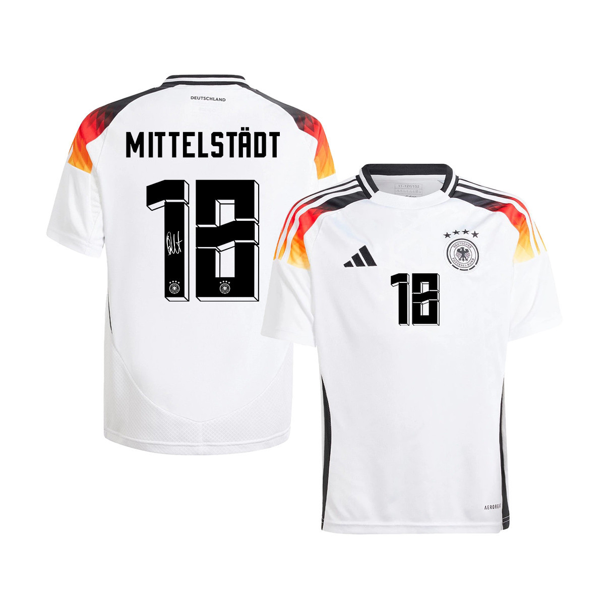 Maximilian Mittelstdt 18 Signed Germany National Team 2024/25 YOUTH Jersey Autographed – Home