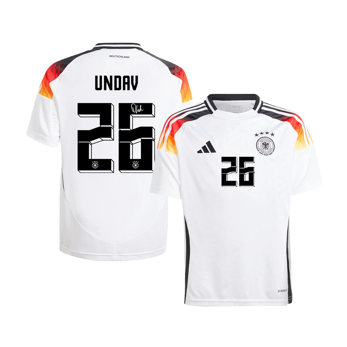 Deniz Undav 26 Signed Germany National Team 2024/25 YOUTH Jersey Autographed – Home