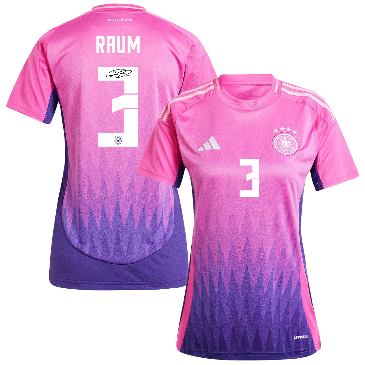 David Raum 3 Signed Germany National Team 2024/25 Away Jersey Autographed – Women