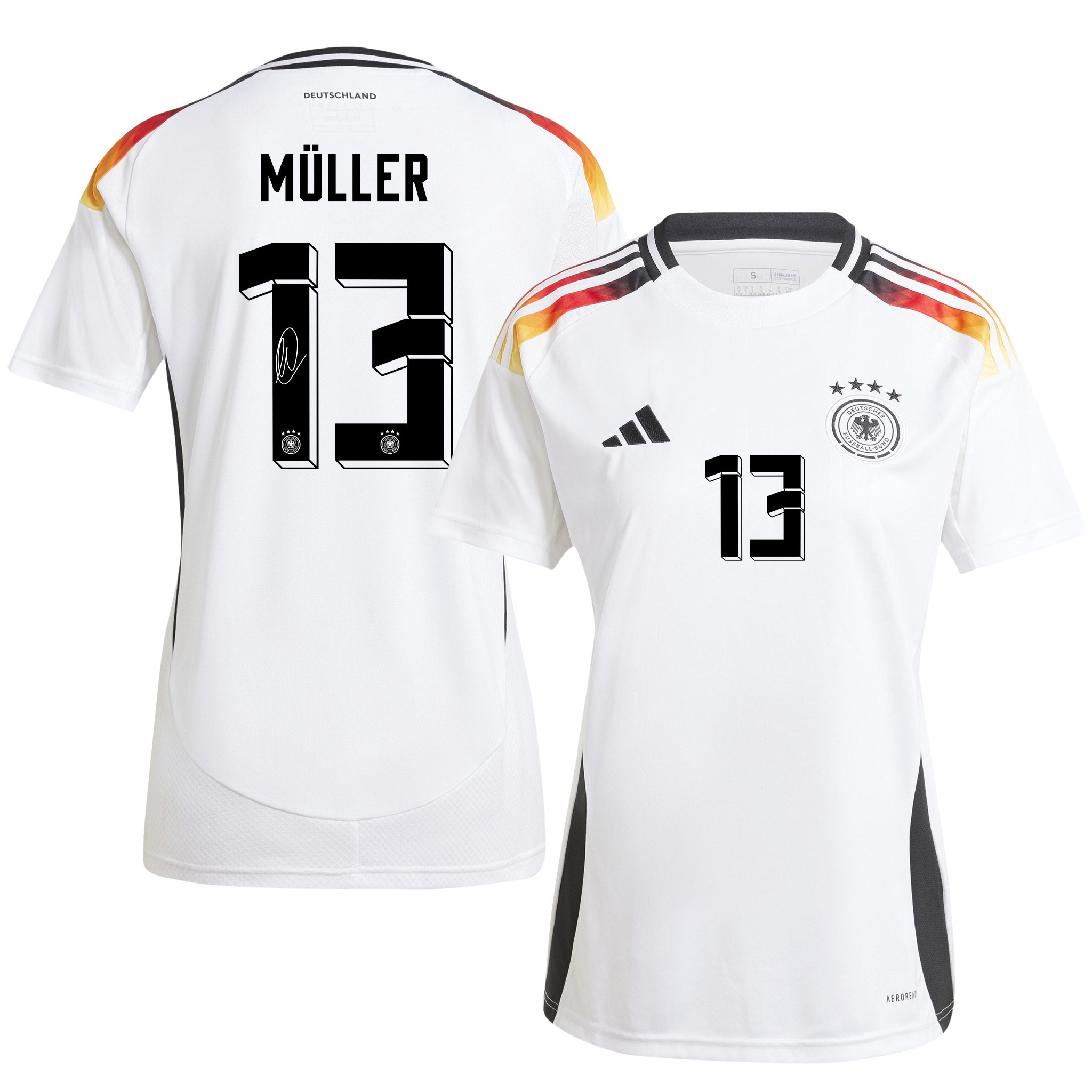 Thomas Mller 13 Signed Germany National Team 2024/25 Home Jersey Autographed – Women