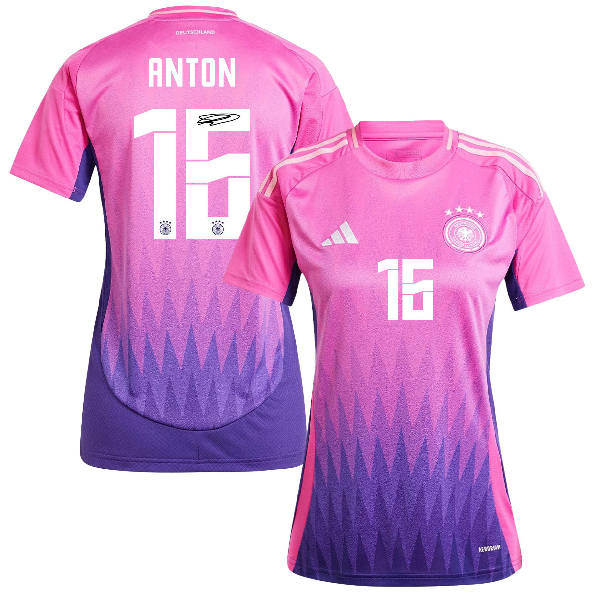 Waldemar Anton 16 Signed Germany National Team 2024/25 Away Jersey Autographed – Women