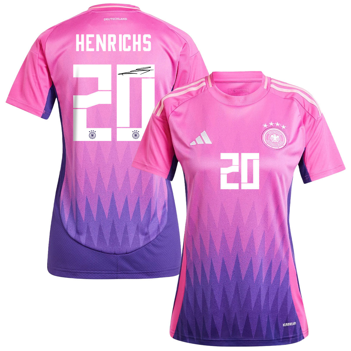 Benjamin Henrichs 20 Signed Germany National Team 2024/25 Away Jersey Autographed – Women