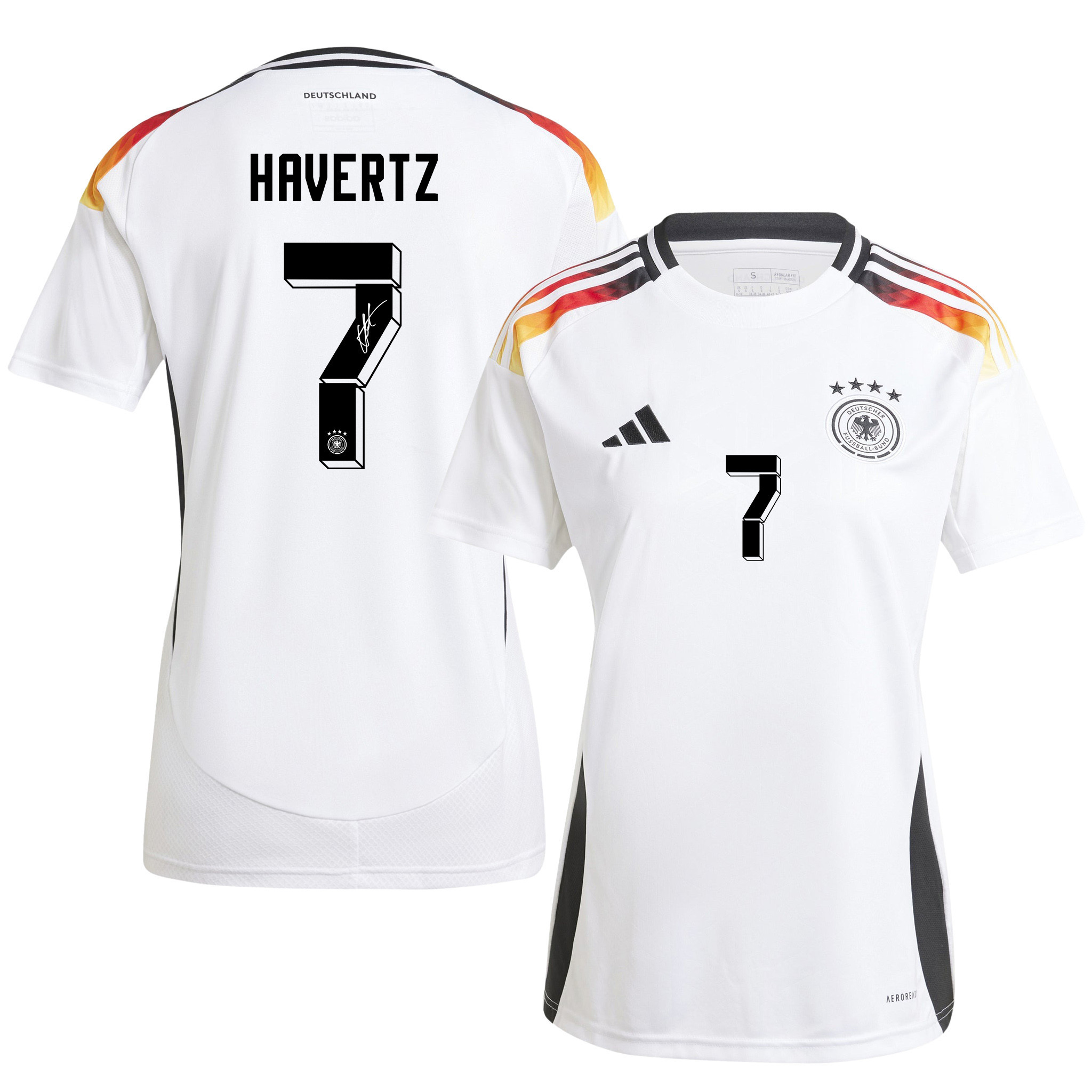 Kai Havertz 7 Signed Germany National Team 2024/25 Home Jersey Autographed – Women