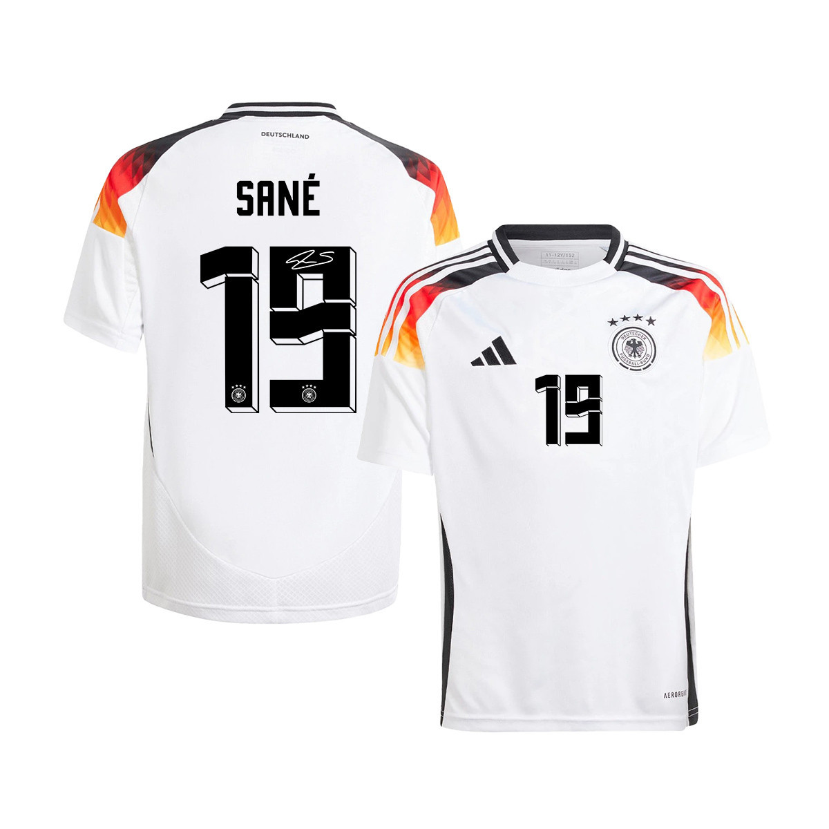 Leroy San 19 Signed Germany National Team 2024/25 YOUTH Jersey Autographed – Home