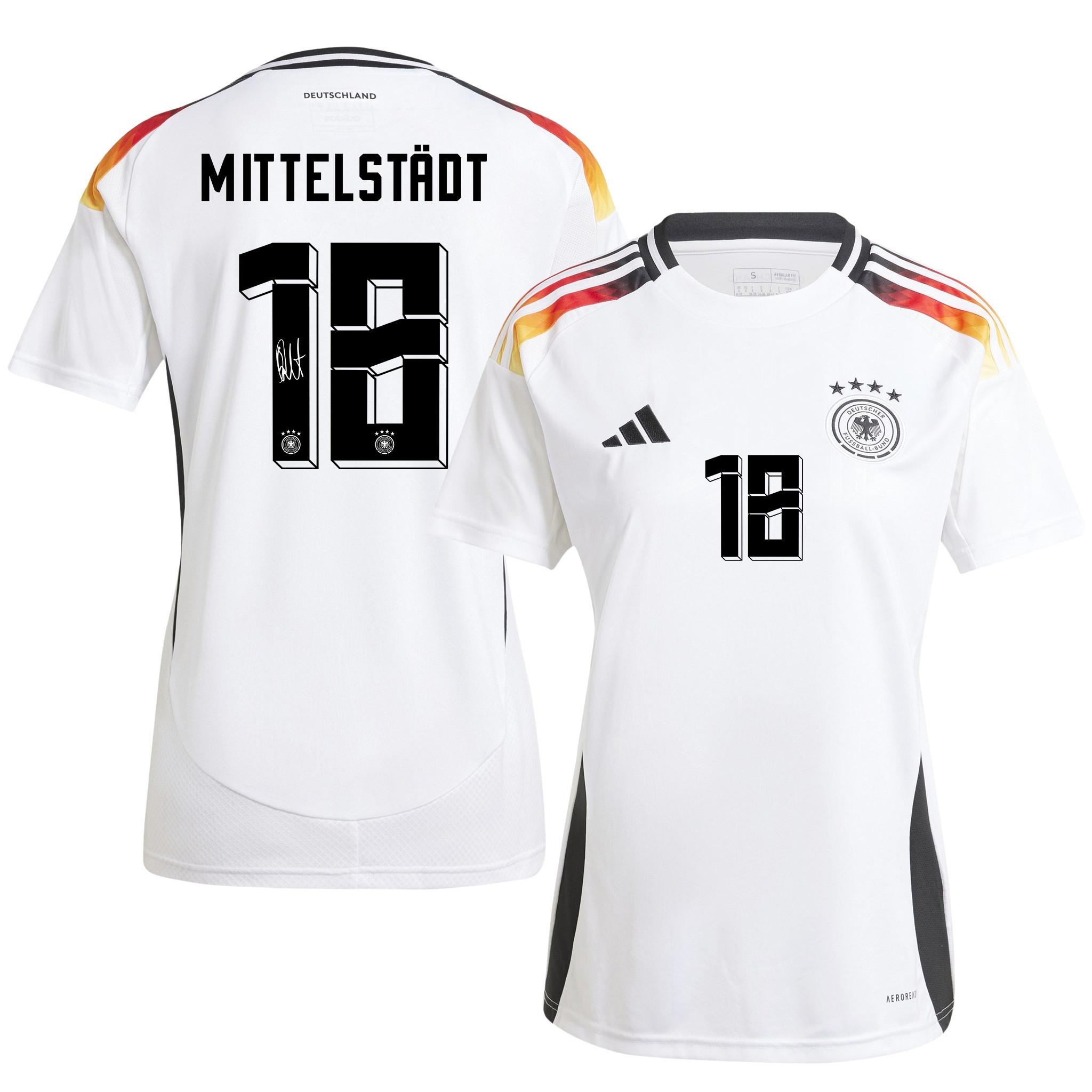 Maximilian Mittelstdt 18 Signed Germany National Team 2024/25 Home Jersey Autographed – Women