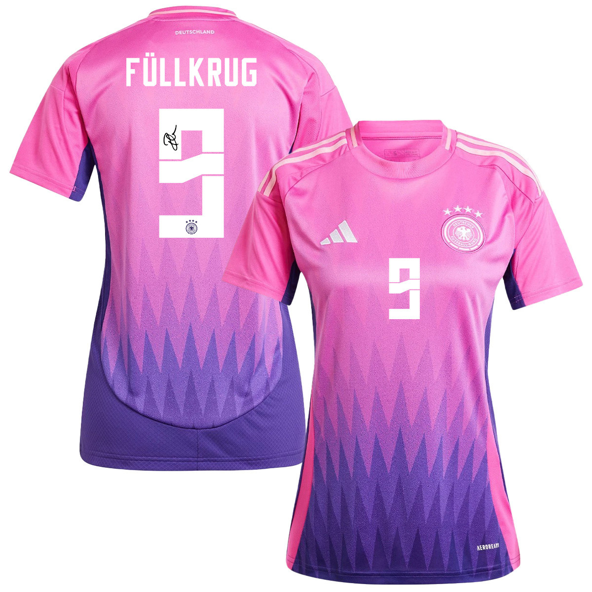 Niclas Fllkrug 9 Signed Germany National Team 2024/25 Away Jersey Autographed – Women