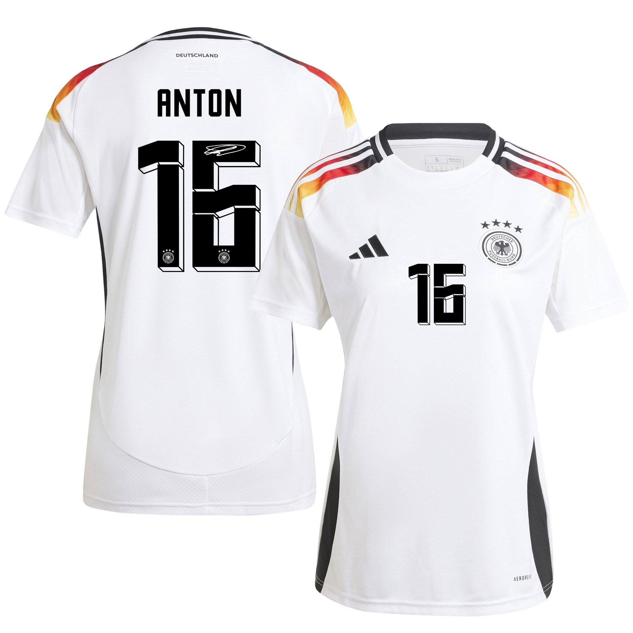 Waldemar Anton 16 Signed Germany National Team 2024/25 Home Jersey Autographed – Women