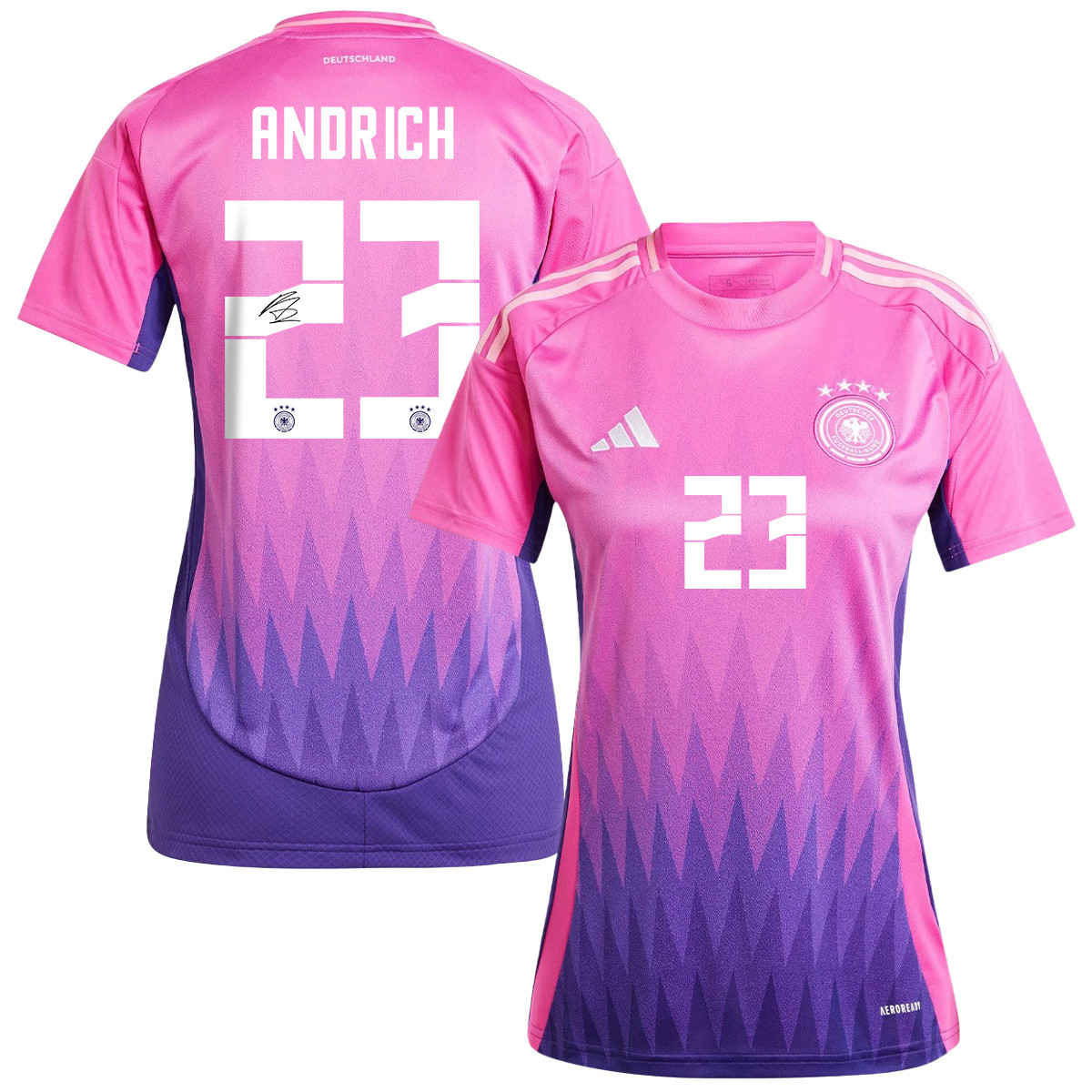Robert Andrich 23 Signed Germany National Team 2024/25 Away Jersey Autographed – Women
