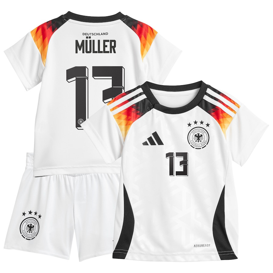 Thomas Mller 13 Germany National Team 2024 Home YOUTH Kit Jersey – White