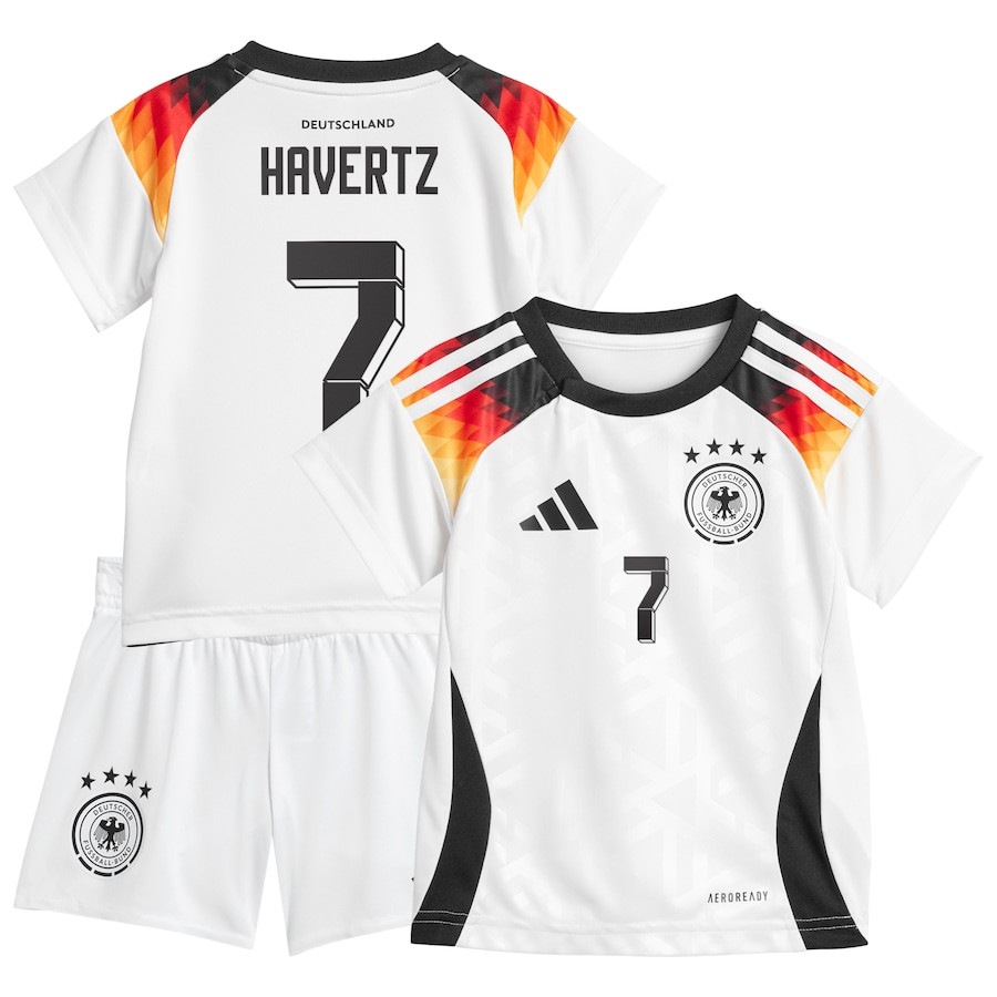 Kai Havertz 7 Germany National Team 2024 Home YOUTH Kit Jersey – White